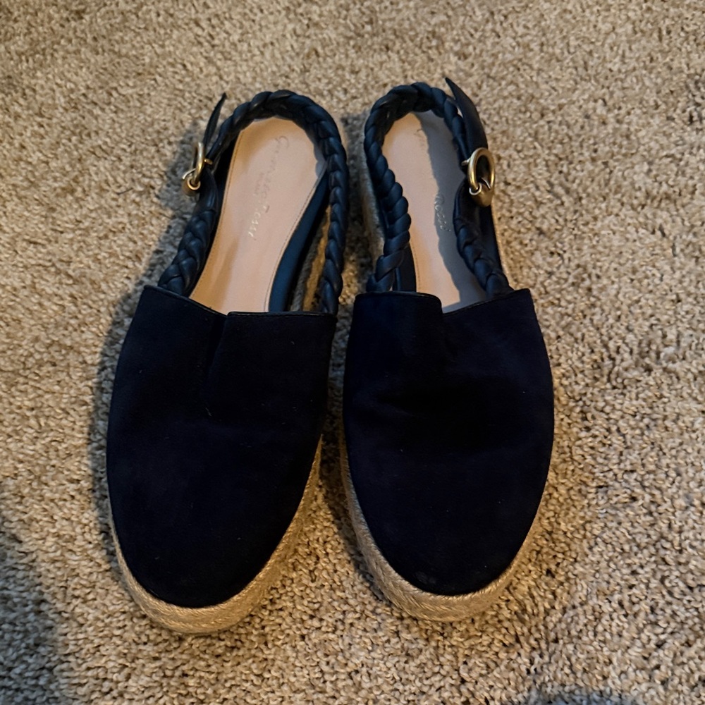 Gianvito Rossi Navy Blue Espadrilles